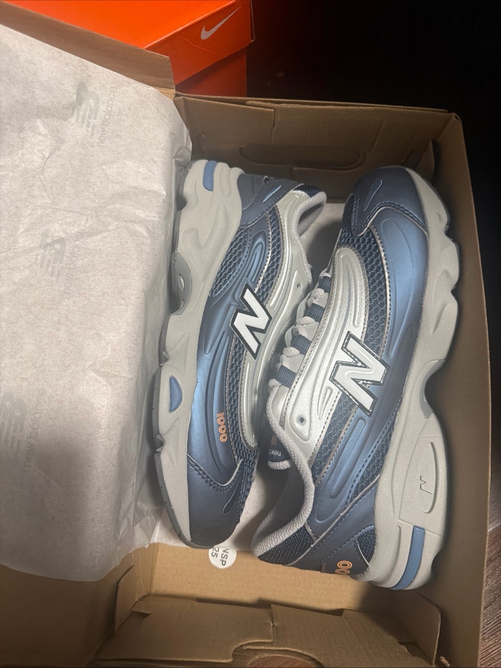 New Balance 1000 Vintage Indigo Light Silver Metallic Sz 7 Men . Women 8.5